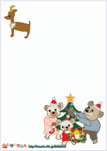 開く時に寄り添うカード”クリスマス”の型の画像とリンク